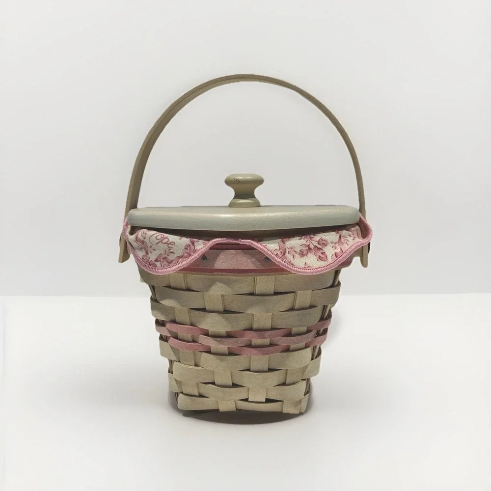 Longaberger Horizon of Hope Basket American Cancer Society Pink 2001 Complete